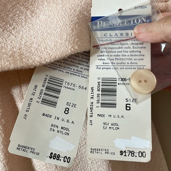 NWT. Pendleton Classic Stretch Wool Constructed Blazer 6 and Pencil Skirt 8. - Picture 2 of 16